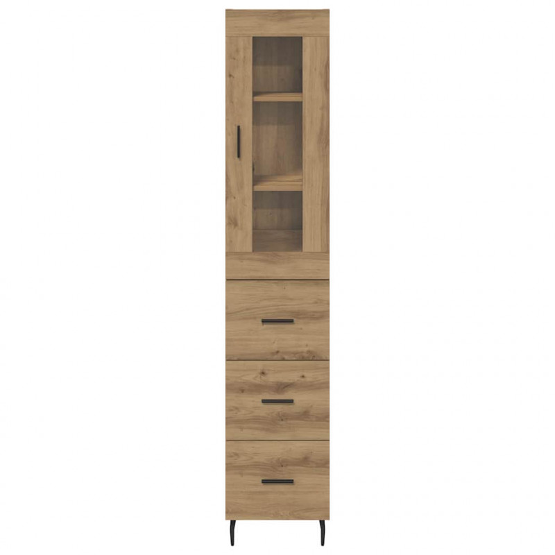 Highboard z szufladą Dąb rzemieślniczy 34,5 x 34 x 180 cm