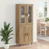 Highboard 2 pcs Dąb rzemieślniczy Materiał drewnopochodny