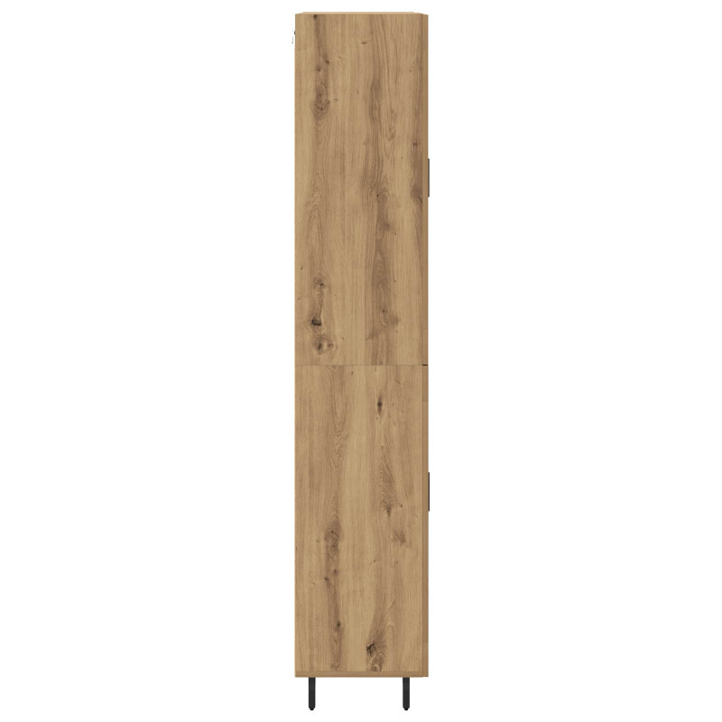 Highboard 2 pcs Dąb rzemieślniczy Materiał drewnopochodny
