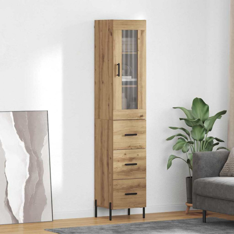 Highboard z szufladą Dąb rzemieślniczy 34,5 x 34 x 180 cm