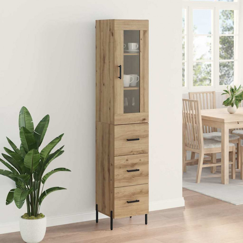 Highboard z szufladą Dąb rzemieślniczy 34,5 x 34 x 180 cm
