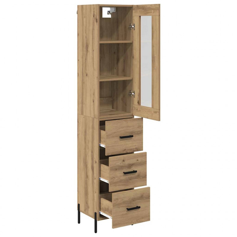 Highboard z szufladą Dąb rzemieślniczy 34,5 x 34 x 180 cm