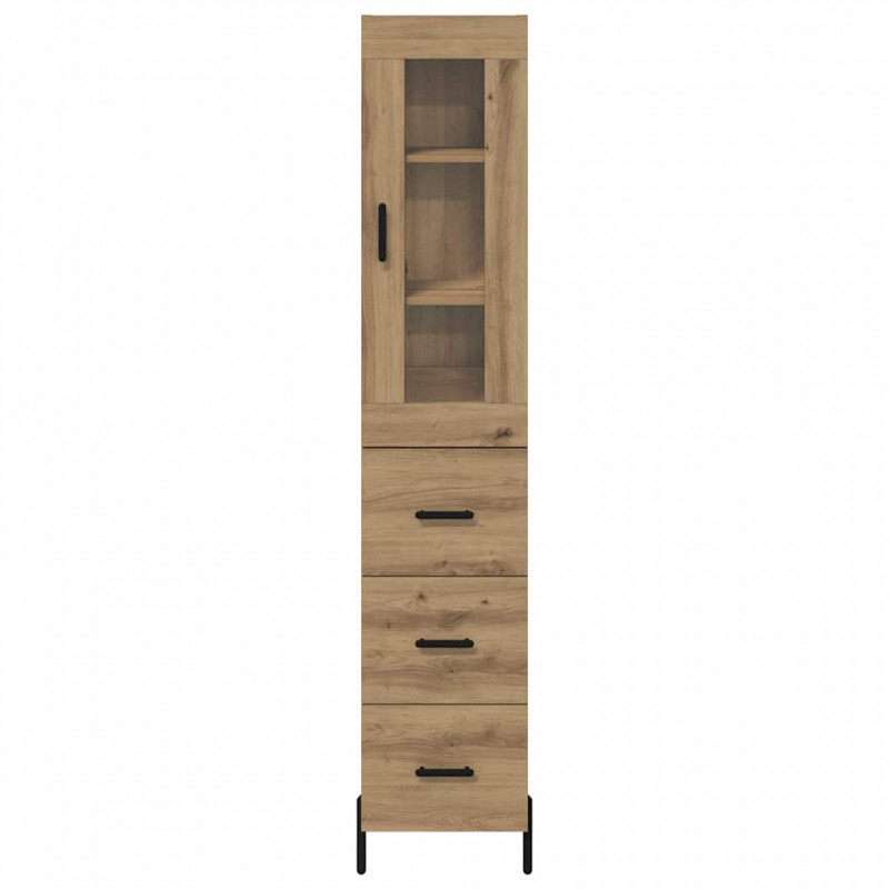 Highboard z szufladą Dąb rzemieślniczy 34,5 x 34 x 180 cm