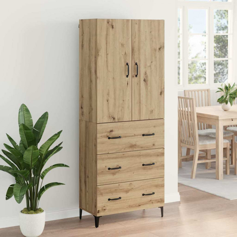 Highboard z szufladą Dąb rzemieślniczy 69,5 x 34 x 180 cm