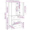 Highboard z szufladą Dąb rzemieślniczy 69,5 x 34 x 180 cm