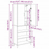 Highboard Dąb rzemieślniczy 69,5 x 34 x 180 cm