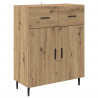 Highboard 2 pcs Dąb rzemieślniczy Materiał drewnopochodny