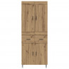 Highboard 2 pcs Dąb rzemieślniczy Materiał drewnopochodny