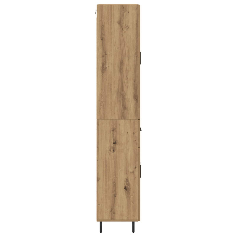Highboard 2 pcs Dąb rzemieślniczy Materiał drewnopochodny
