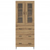 Highboard 2 pcs Dąb rzemieślniczy Materiał drewnopochodny