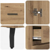 Highboard 2 pcs Dąb rzemieślniczy Materiał drewnopochodny