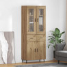 Highboard 2 pcs Dąb rzemieślniczy Materiał drewnopochodny