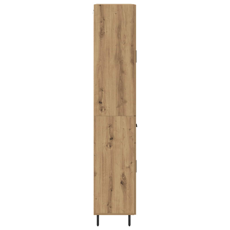 Highboard 2 pcs Dąb rzemieślniczy Materiał drewnopochodny
