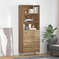 Highboard z szufladą Dąb rzemieślniczy 69,5 x 32,5 x 180 cm
