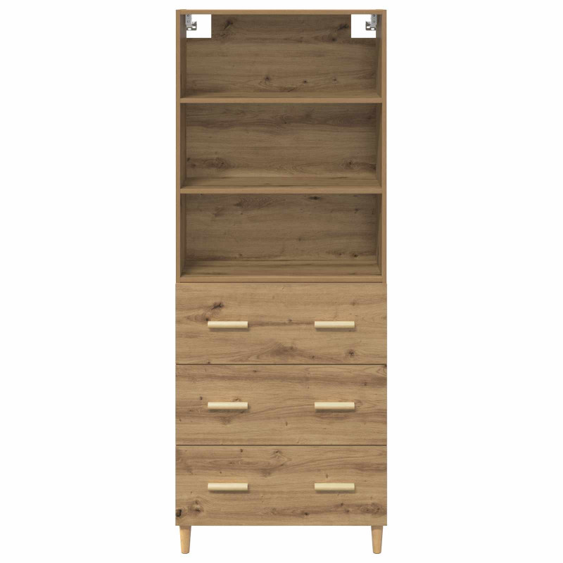 Highboard z szufladą Dąb rzemieślniczy 69,5 x 32,5 x 180 cm
