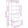Highboard z szufladą Dąb rzemieślniczy 69,5 x 32,5 x 180 cm