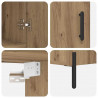 Highboard Dąb rzemieślniczy 69,5 x 34 x 180 cm
