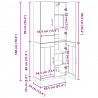 Highboard 2 pcs Dąb rzemieślniczy 69,5 x 34 x 180 cm