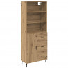 Highboard z szufladą Dąb rzemieślniczy 69,5 x 34 x 180 cm