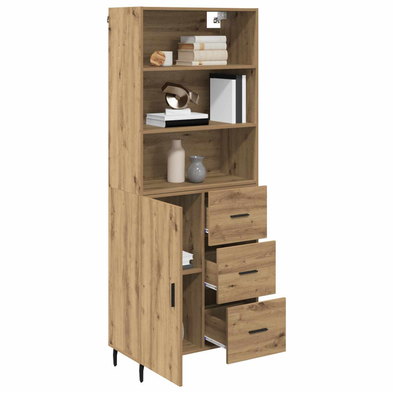 Highboard z szufladą Dąb rzemieślniczy 69,5 x 34 x 180 cm