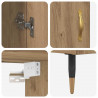 Highboard Dąb rzemieślniczy 69,5 x 34 x 180 cm