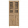 Highboard 2 pcs Dąb rzemieślniczy Materiał drewnopochodny