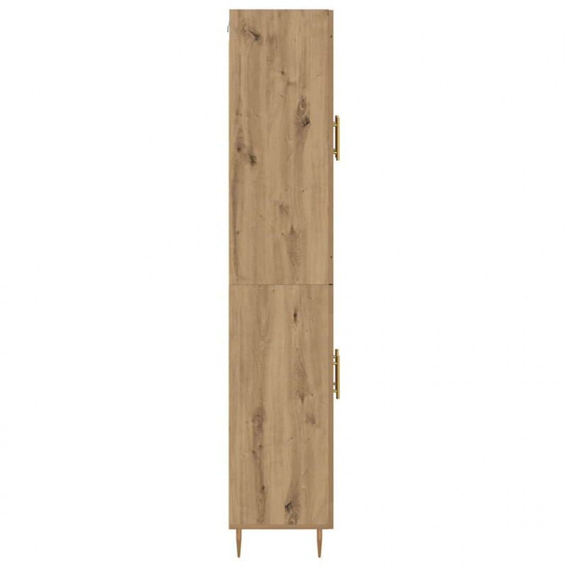 Highboard 2 pcs Dąb rzemieślniczy Materiał drewnopochodny