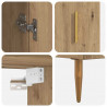 Highboard 2 pcs Dąb rzemieślniczy Materiał drewnopochodny
