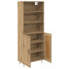 Highboard 2 pcs Dąb rzemieślniczy Materiał drewnopochodny