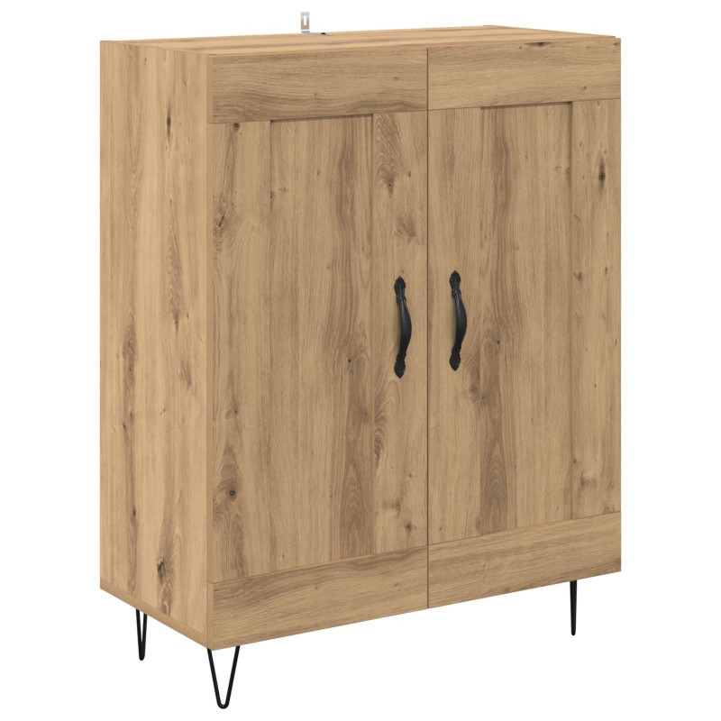 Highboard 2 pcs Dąb rzemieślniczy Materiał drewnopochodny