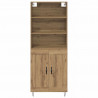 Highboard 2 pcs Dąb rzemieślniczy Materiał drewnopochodny