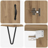 Highboard 2 pcs Dąb rzemieślniczy Materiał drewnopochodny