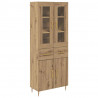 Highboard 2 pcs Dąb rzemieślniczy Materiał drewnopochodny
