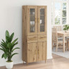 Highboard 2 pcs Dąb rzemieślniczy Materiał drewnopochodny