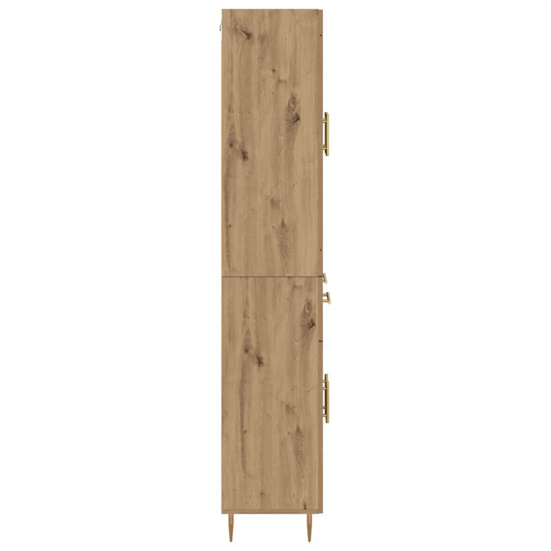 Highboard 2 pcs Dąb rzemieślniczy Materiał drewnopochodny