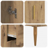 Highboard 2 pcs Dąb rzemieślniczy Materiał drewnopochodny