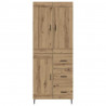 Highboard 2 pcs Dąb rzemieślniczy Materiał drewnopochodny