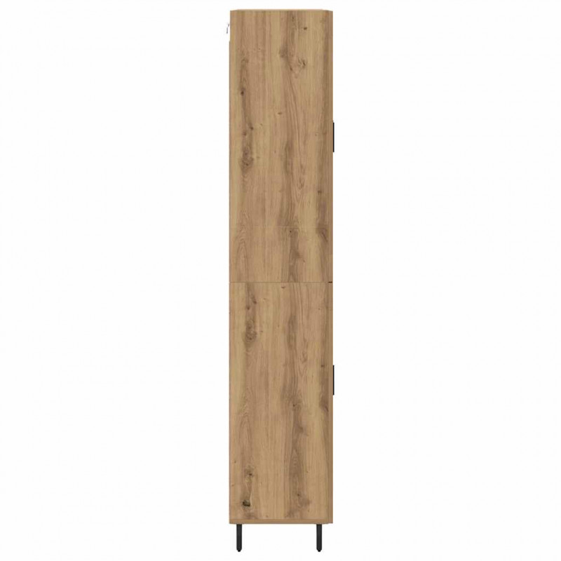 Highboard 2 pcs Dąb rzemieślniczy Materiał drewnopochodny