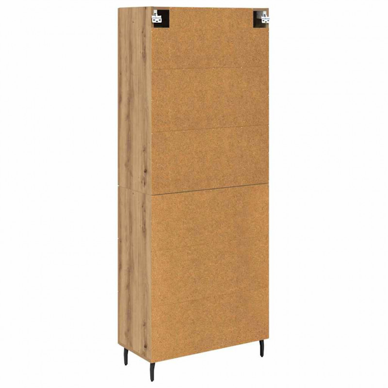 Highboard 2 pcs Dąb rzemieślniczy Materiał drewnopochodny