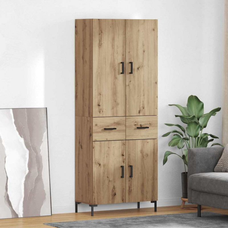 Highboard z szufladą Dąb rzemieślniczy 69,5 x 34 x 180 cm