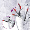 Sztuczna choinka z zawiasami z podstawą Biały 120 cm PVC i Stal