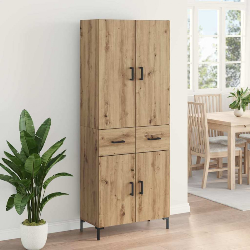 Highboard z szufladą Dąb rzemieślniczy 69,5 x 34 x 180 cm