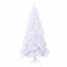 Sztuczna choinka z 300 diodami LED Biały 210 cm PVC i stal