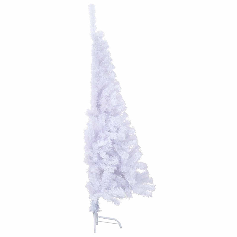 Sztuczna choinka z 150 diodami LED Biały 150 cm PVC i stal