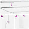 Elektryczna Rozkładana Markiza Niebieski i biały 3,5 x 2,5 m