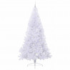 Sztuczna choinka z 300 diodami LED Biały 240 cm PVC i stal