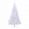 Sztuczna choinka z 300 diodami LED Biały 240 cm PVC i stal