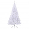 Sztuczna choinka z 300 diodami LED Biały 240 cm PVC i stal