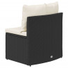 Zestaw Sof 2 pcs Czarny Drewno akacjowe i poli rattan