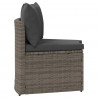 Zestaw Sof 2 pcs Szary Drewno akacjowe i poli rattan